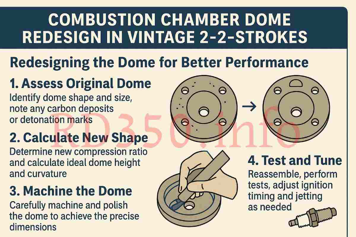 Vintage 2-Stroke Combustion Chamber Dome Redesign